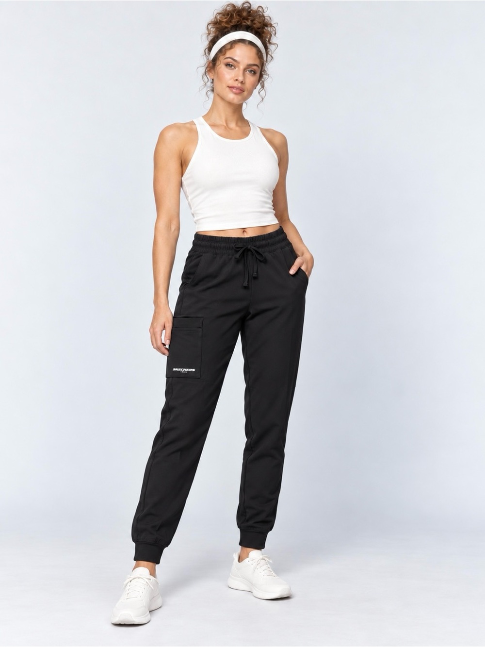 Skechers by Barco Theory Jogger Pants Black Athletic Scrub Joggers Size S NWT